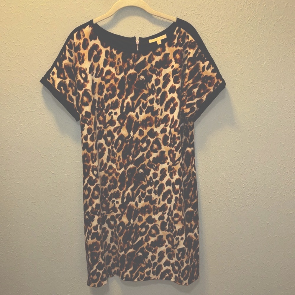 GIBSON Latimer Classic Leopard Animal Print Dress Women’s Size Small Medium